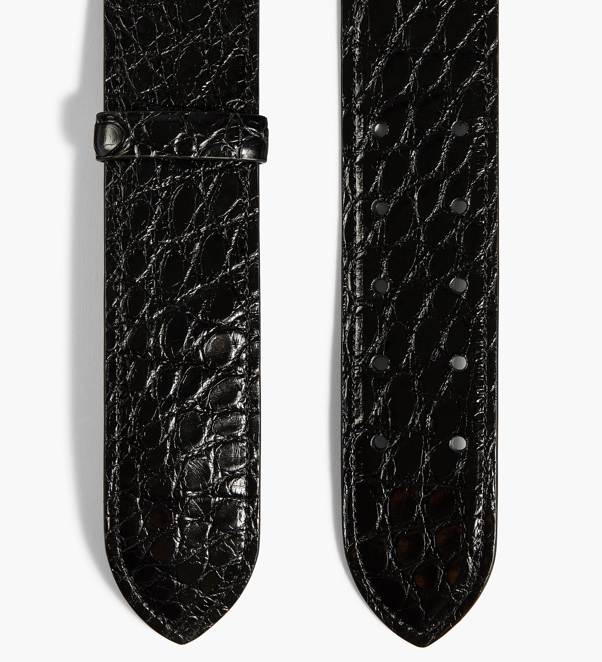 Khaite - Theo Waist Belt in Black Alligator