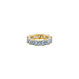 Dorsey - THEODORA DOUBLE TRILLION, LAB AQUA SPINEL RING, GOLD