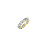 Dorsey - THEODORA DOUBLE TRILLION, LAB AQUA SPINEL RING, GOLD