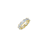 Dorsey - THEODORA DOUBLE TRILLION, LAB AQUA SPINEL AND WHITE SAPPHIRE RING, GOLD