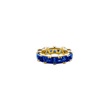 Dorsey - THEODORA DOUBLE TRILLION, LAB BLUE SAPPHIRE RING, GOLD