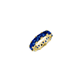 Dorsey - THEODORA DOUBLE TRILLION, LAB BLUE SAPPHIRE RING, GOLD