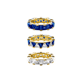 Dorsey - THEODORA DOUBLE TRILLION BLUE SAPPHIRE RING STACK, GOLD