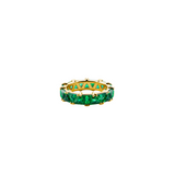 Dorsey - THEODORA DOUBLE TRILLION, LAB EMERALD RING, GOLD