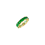 Dorsey - THEODORA DOUBLE TRILLION, LAB EMERALD RING, GOLD