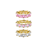 Dorsey - THEODORA DOUBLE TRILLION PINK SAPPHIRE RING STACK, GOLD