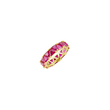 Dorsey - THEODORA DOUBLE TRILLION, LAB RED SAPPHIRE RING, GOLD