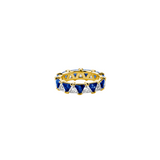 Dorsey - THEODORA DOUBLE TRILLION, LAB BLUE AND WHITE SAPPHIRE RING, GOLD