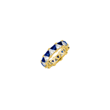 Dorsey - THEODORA DOUBLE TRILLION, LAB BLUE AND WHITE SAPPHIRE RING, GOLD