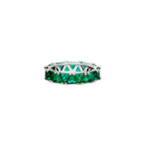 Dorsey - THEODORA TRILLION - CUT ETERNITY BAND IN DEEP LAB EMERALD, STERLING SILVER