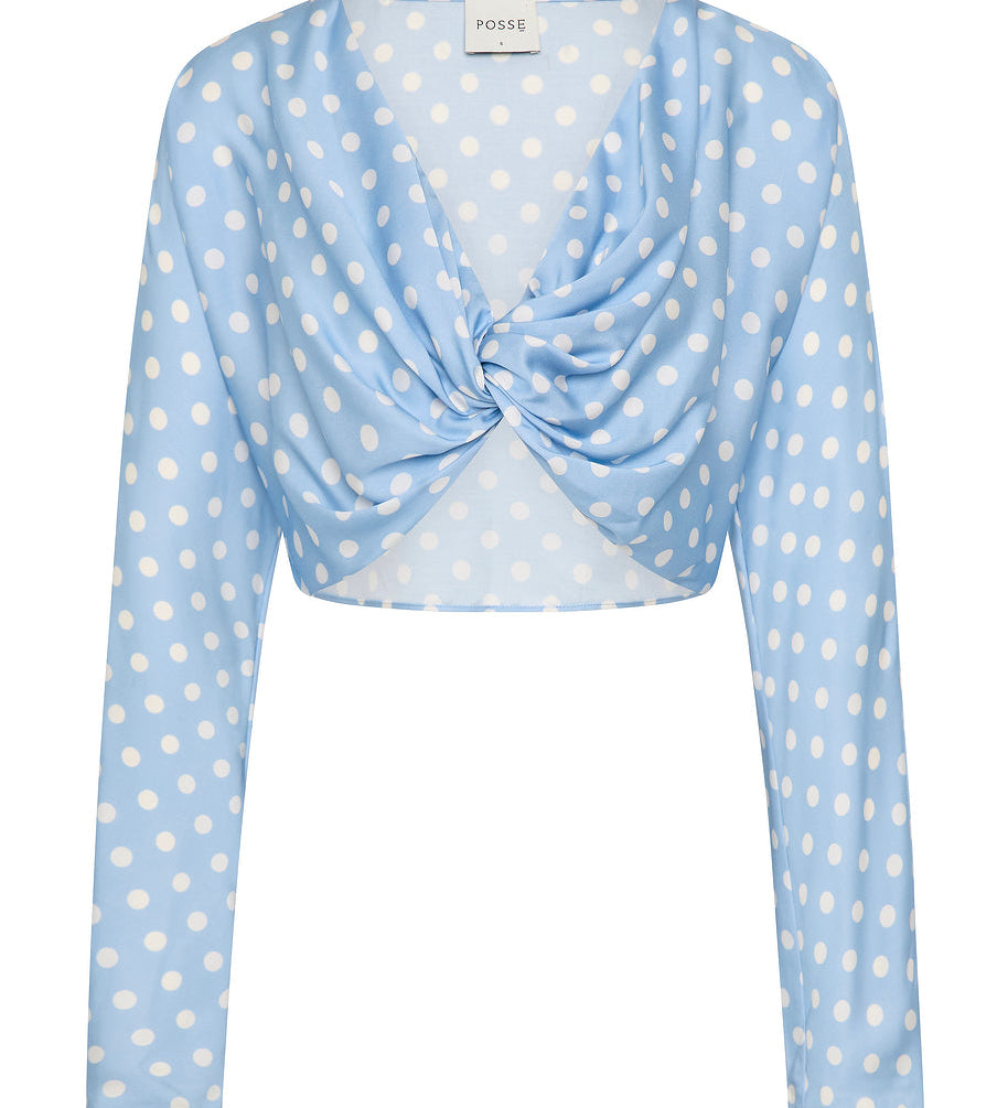 Posse - TILLIE TOP - BLUE POLKA DOT