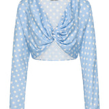 Posse - TILLIE TOP - BLUE POLKA DOT