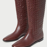 Loeffler Randall - Tilly Espresso Woven Leather Boot