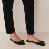 DÔEN - TILLY MULE -- BLACK SATIN