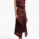 Khaite - Nina Skirt in Almandine