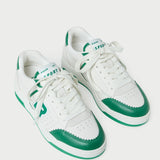 Loeffler Randall - Topspin Cream/Green Court Sneaker