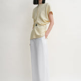 Toteme - Slouch waist basketweave top straw