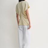 Toteme - Slouch waist basketweave top straw