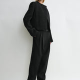Toteme - Cropped bouclé jacket black