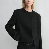 Toteme - Cropped bouclé jacket black