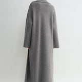 Toteme - Rib-knit cardi coat grey melange
