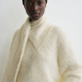 Toteme - Draped-scarf knit ivory