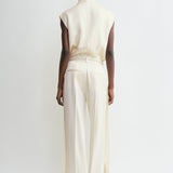 Toteme - Cuff-slit trousers macadamia