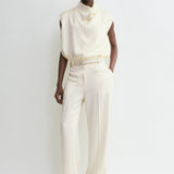 Toteme - Cuff-slit trousers macadamia