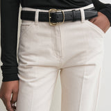 Toteme - Swirl leather belt black