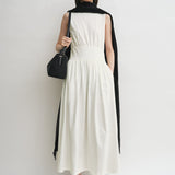 Toteme - Sleeveless cotton tee dress off white