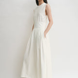 Toteme - Sleeveless cotton tee dress off white
