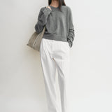 Toteme - Classic V-neck knit grey
