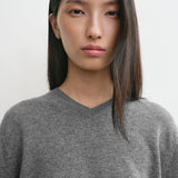 Toteme - Classic V-neck knit grey