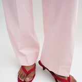 Toteme - Suede heeled flip flops scarlet