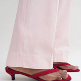 Toteme - Suede heeled flip flops scarlet