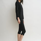 Toteme - Compact knit capri trousers black