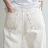 Toteme - Twisted seam denim full length off-white