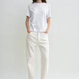 Toteme - Twisted seam denim full length off-white