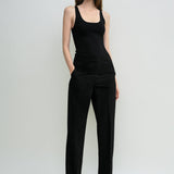 Toteme - Compact knit tank black