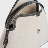 Toteme - T-Lock canvas top handle ecru/black