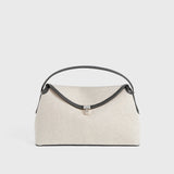 Toteme - T-Lock canvas top handle ecru/black