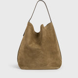 Toteme - Belted suede tote dark olive