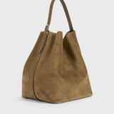 Toteme - Belted suede tote dark olive
