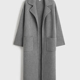 Toteme - Rib-knit cardi coat grey melange
