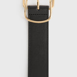 Toteme - Swirl leather belt black