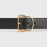 Toteme - Swirl leather belt black