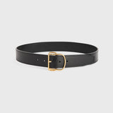 Toteme - Swirl leather belt black
