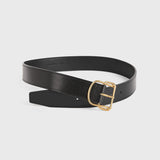 Toteme - Swirl leather belt black