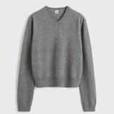 Toteme - Classic V-neck knit grey