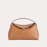 Toteme - T-Lock grained-leather top handle tan
